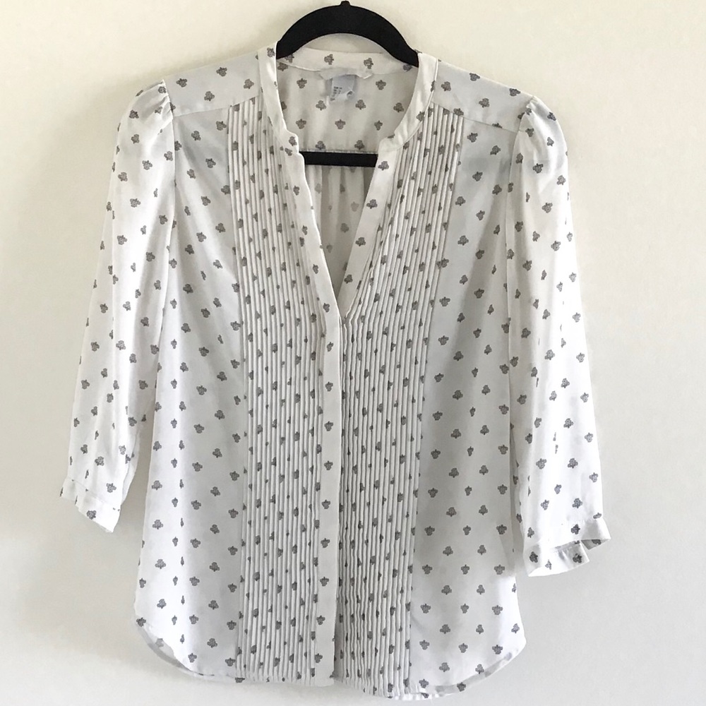 H&M Women’s 3/4 Sleeves Floral Pattern Blouse
